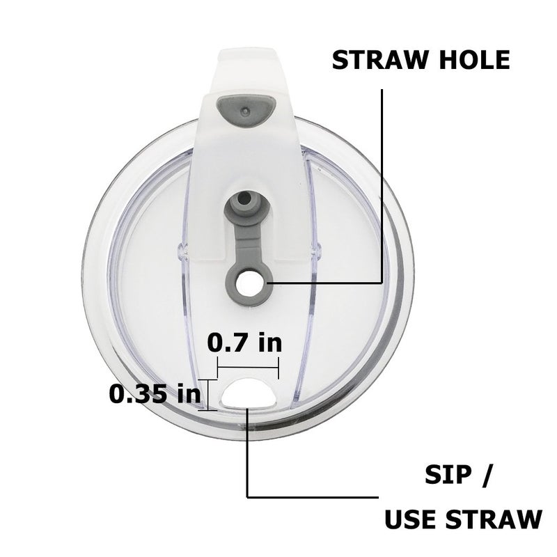 CNYMANY 3 Packs Lids for 30oz Tumblers, Spill-proof Splash Resistant Straw-friendly Cover for Old Style 30 oz. Cups - Gray - Image 3